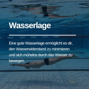 Mehr über den Artikel erfahren Die Wasserlage beim Schwimmen